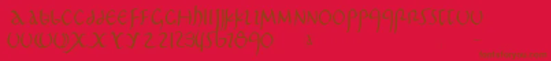 PompejiPetit Font – Brown Fonts on Red Background
