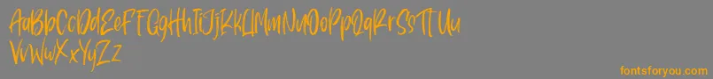 Pondspell Font – Orange Fonts on Gray Background