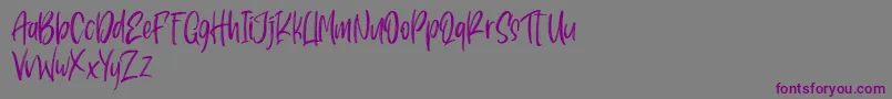 Pondspell Font – Purple Fonts on Gray Background