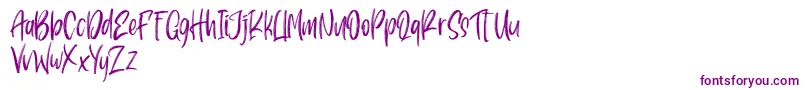 Pondspell Font – Purple Fonts on White Background