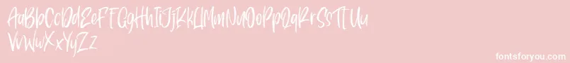 Pondspell Font – White Fonts on Pink Background