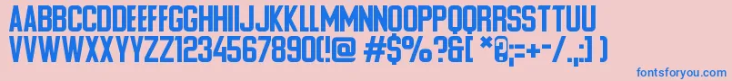 Ponter Alt Font – Blue Fonts on Pink Background