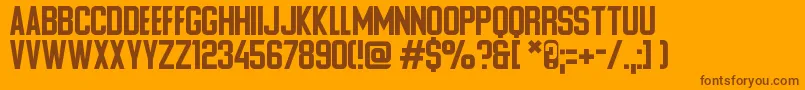fuente Ponter Alt – Fuentes Marrones Sobre Fondo Naranja