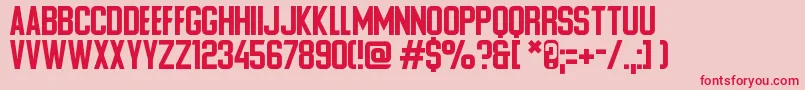 Ponter Alt Font – Red Fonts on Pink Background
