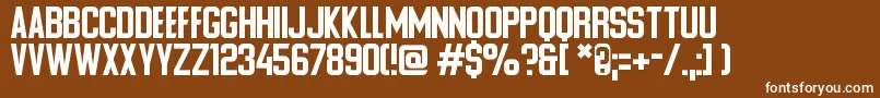 Ponter Alt-Schriftart – Weiße Schriften auf braunem Hintergrund