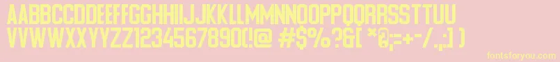 Ponter Alt Font – Yellow Fonts on Pink Background