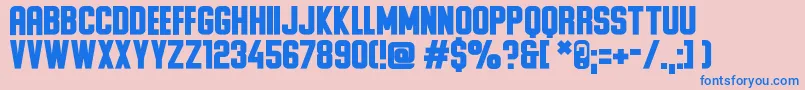 Ponter Bold Font – Blue Fonts on Pink Background
