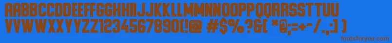 Police Ponter Bold – polices brunes sur fond bleu