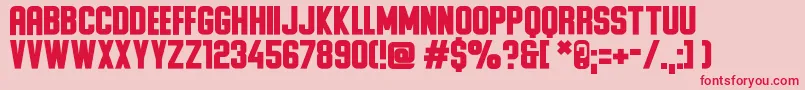 Ponter Bold-Schriftart – Rote Schriften auf rosa Hintergrund