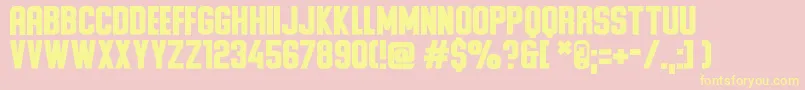 Ponter Bold-Schriftart – Gelbe Schriften auf rosa Hintergrund
