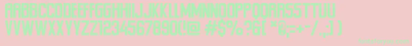 Ponter MC-Schriftart – Grüne Schriften auf rosa Hintergrund