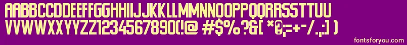 Ponter MC Font – Yellow Fonts on Purple Background