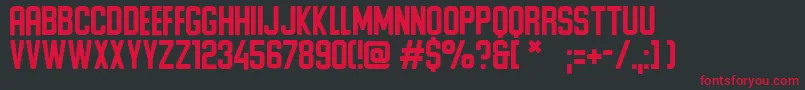 Ponter Rounded Font – Red Fonts on Black Background