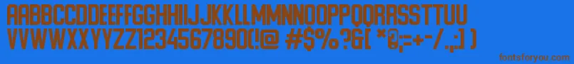 Ponter Font – Brown Fonts on Blue Background
