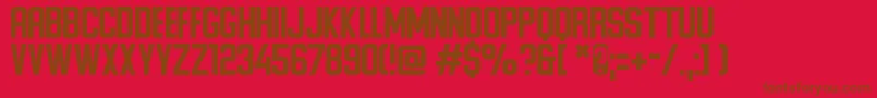 Ponter Font – Brown Fonts on Red Background
