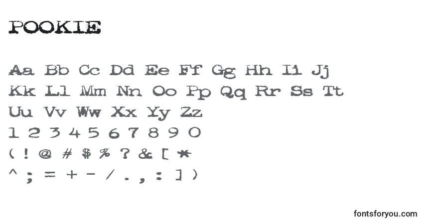 Czcionka POOKIE   (137148) – alfabet, cyfry, specjalne znaki