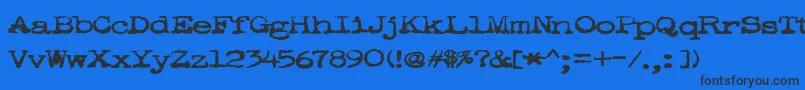 POOKIE   Font – Black Fonts on Blue Background