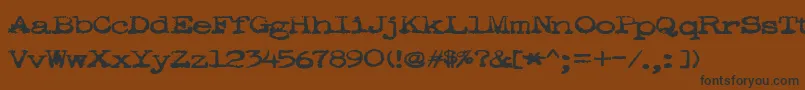 POOKIE  -Schriftart – Schwarze Schriften auf braunem Hintergrund