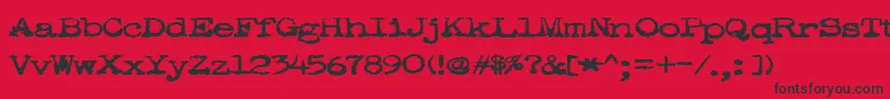 POOKIE   Font – Black Fonts on Red Background