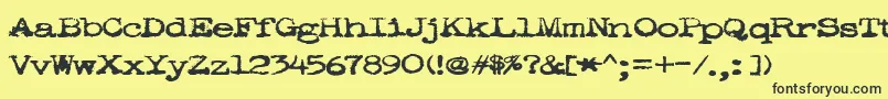 POOKIE   Font – Black Fonts on Yellow Background