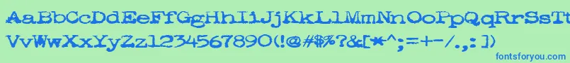 More about POOKIE Font POOKIE Font – Blue Fonts on Green Background