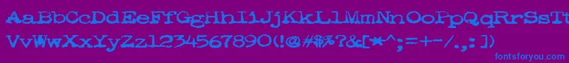 POOKIE   Font – Blue Fonts on Purple Background