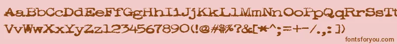 POOKIE   Font – Brown Fonts on Pink Background