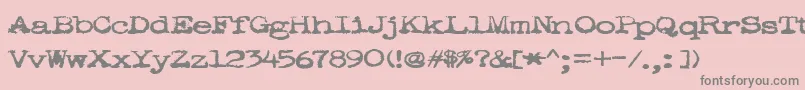 POOKIE   Font – Gray Fonts on Pink Background