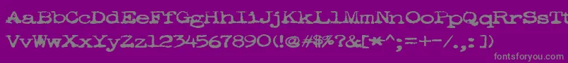 POOKIE   Font – Gray Fonts on Purple Background