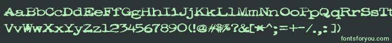 POOKIE   Font – Green Fonts on Black Background