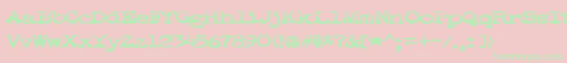 POOKIE   Font – Green Fonts on Pink Background