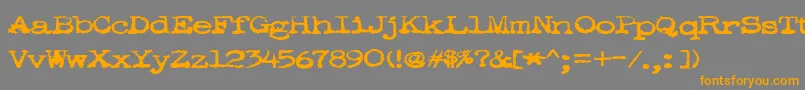 POOKIE   Font – Orange Fonts on Gray Background