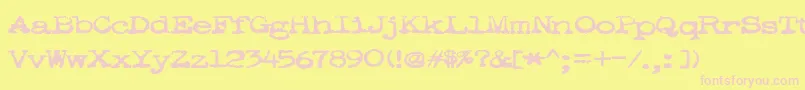 POOKIE   Font – Pink Fonts on Yellow Background