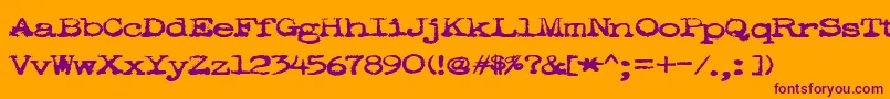 POOKIE   Font – Purple Fonts on Orange Background