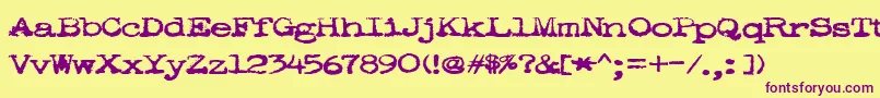 POOKIE   Font – Purple Fonts on Yellow Background