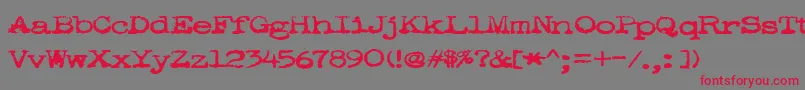 POOKIE   Font – Red Fonts on Gray Background