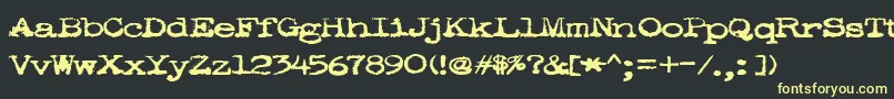 POOKIE   Font – Yellow Fonts on Black Background