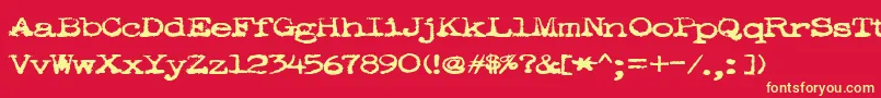 POOKIE   Font – Yellow Fonts on Red Background