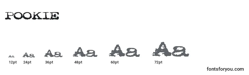 Размеры шрифта POOKIE   (137148)