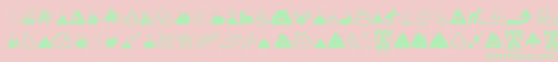 Poop Font – Green Fonts on Pink Background