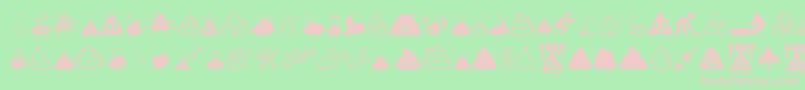 Poop Font – Pink Fonts on Green Background