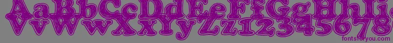 Шрифт Pop of the Tops – фиолетовые шрифты на сером фоне