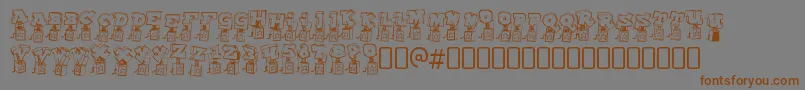 pop up fontio Font – Brown Fonts on Gray Background