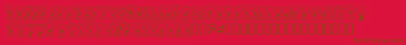 Подробнее о шрифте pop up fontio Шрифт pop up fontio – коричневые шрифты на красном фоне