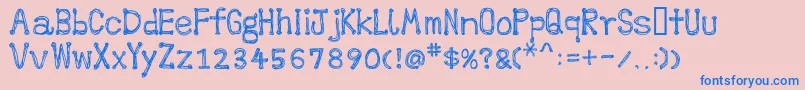 Шрифт POP – синие шрифты на розовом фоне