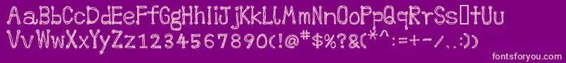 POP Font – Pink Fonts on Purple Background