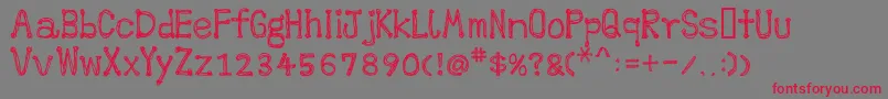 POP Font – Red Fonts on Gray Background