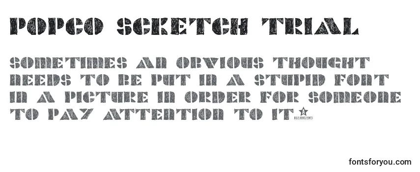 POPCO SCKETCH trial    Font