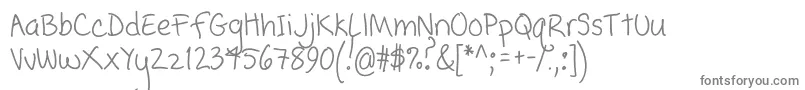 フォントPopcorn Mountain  Condensed – 灰色のフォント