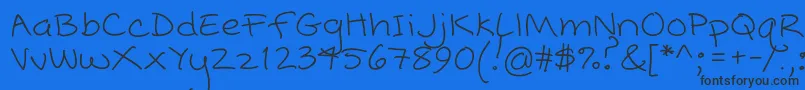 Popcorn Mountain  Standard Font – Black Fonts on Blue Background